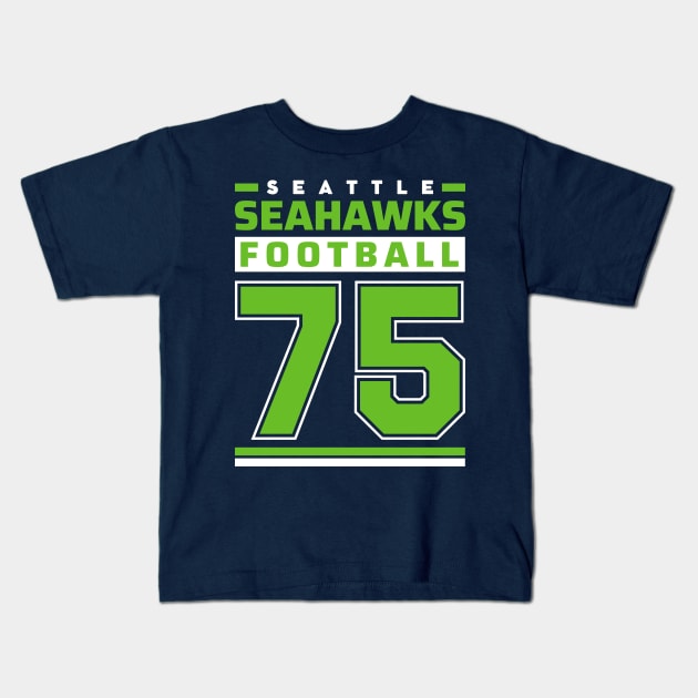 Seattle Seahawks 1975 Football Edition Varsity 2 Kids T-Shirt by ENTIN 